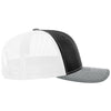 Richardson Black/White/Heather Grey Trucker Cap