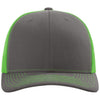 Richardson Charcoal/Neon Green Trucker Cap