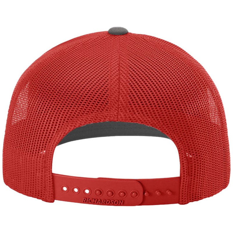 Richardson Charcoal/Red Trucker Cap