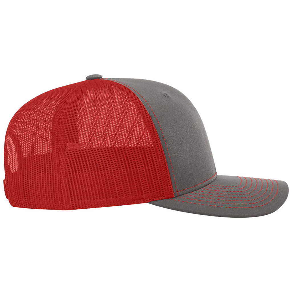 Richardson Charcoal/Red Trucker Cap