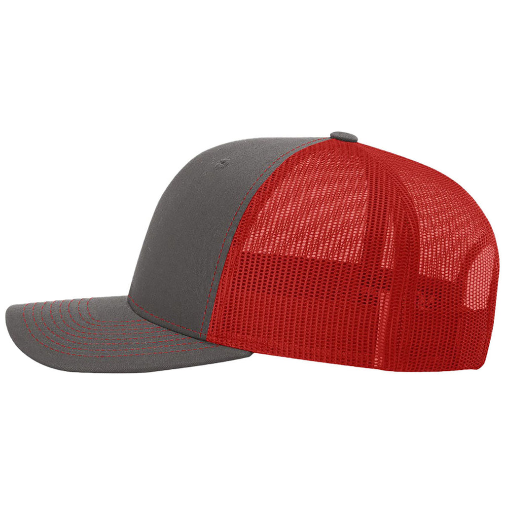 Richardson Charcoal/Red Trucker Cap
