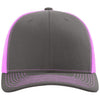 Richardson Charcoal/Neon Pink Trucker Cap