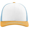 Richardson White/Columbia Blue/Yellow Trucker Cap