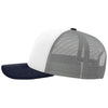 Richardson White/Aluminum/Navy Trucker Cap