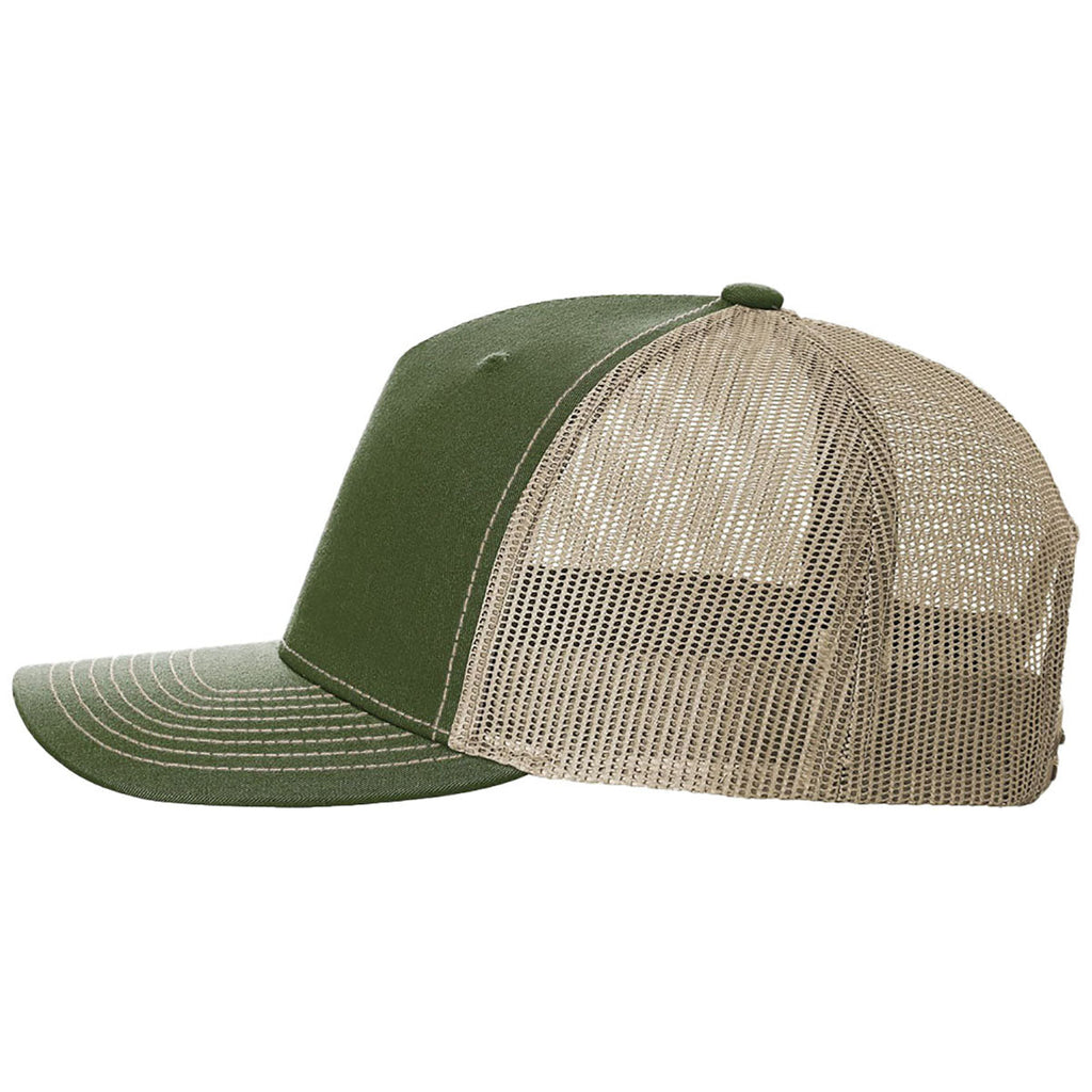 Richardson Army Olive/Tan Five-Panel Trucker