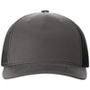 Richardson Charcoal/Black Five-Panel Trucker