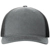 Richardson Heather Grey/Black Five-Panel Trucker
