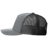 Richardson Heather Grey/Black Five-Panel Trucker
