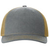 Richardson Heather Grey/Amber Gold Five-Panel Trucker