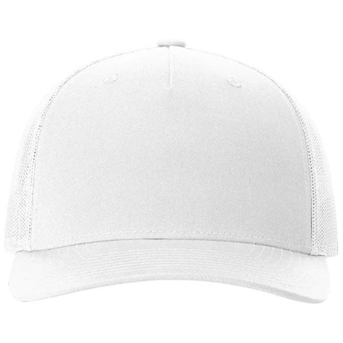 Richardson White Five-Panel Trucker