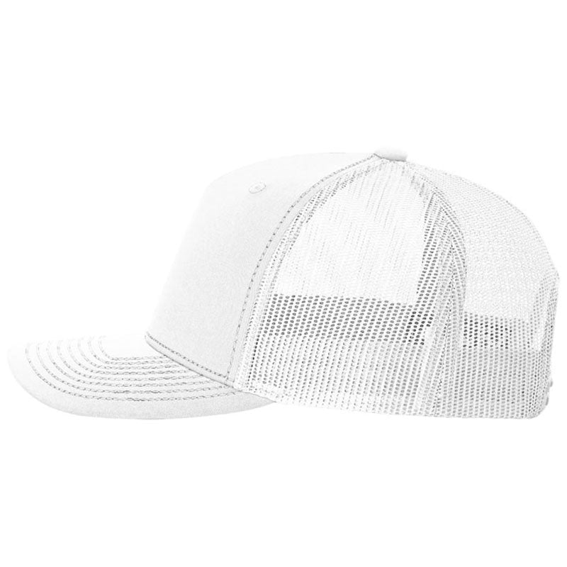 Richardson White Five-Panel Trucker