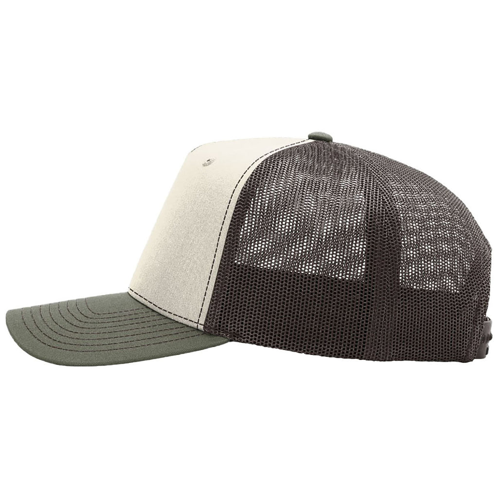 Richardson Birch/Brown/Loden Five-Panel Champ Trucker