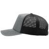 Richardson Heather Grey/Black Five-Panel Champ Trucker