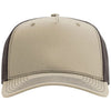 Richardson Khaki/Coffee Five-Panel Champ Trucker