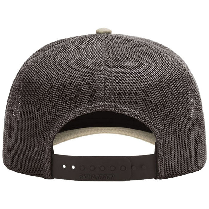 Richardson Khaki/Coffee Five-Panel Champ Trucker