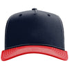 Richardson Navy/Birch/Red Five-Panel Champ Trucker