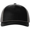 Richardson Black/Charcoal/Charcoal Five-Panel with Rope