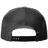 Richardson Heather Grey/Black/Black Five-Panel with Rope