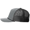 Richardson Heather Grey/Black/Black Five-Panel with Rope