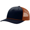 Richardson Navy/Dark Orange/Dark Orange Five-Panel with Rope