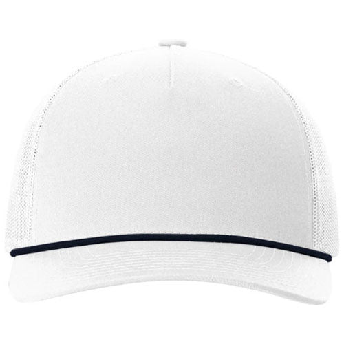 Richardson White/Navy Five-Panel with Rope