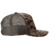 Richardson Bark Duck Camo/Brown Printed Five-Panel Trucker