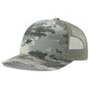 Richardson Digital Camo/Light Green Printed Five-Panel Trucker