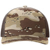 Richardson Desert Camo/Brown Printed Five-Panel Trucker