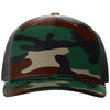 Richardson Green Camo/Black Printed Five-Panel Trucker