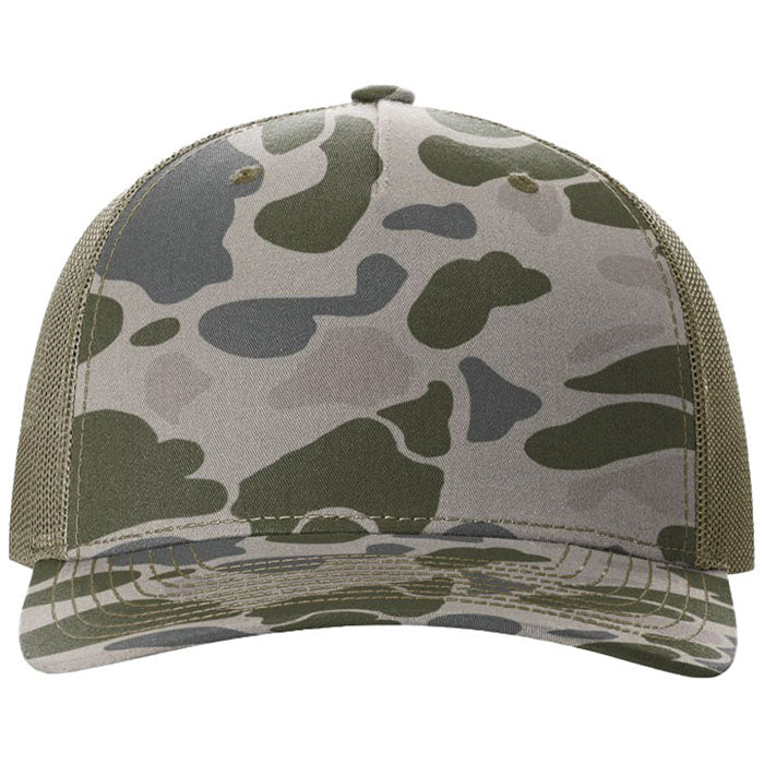 Richardson Marsh Duck Camo/Loden Printed Five-Panel Trucker