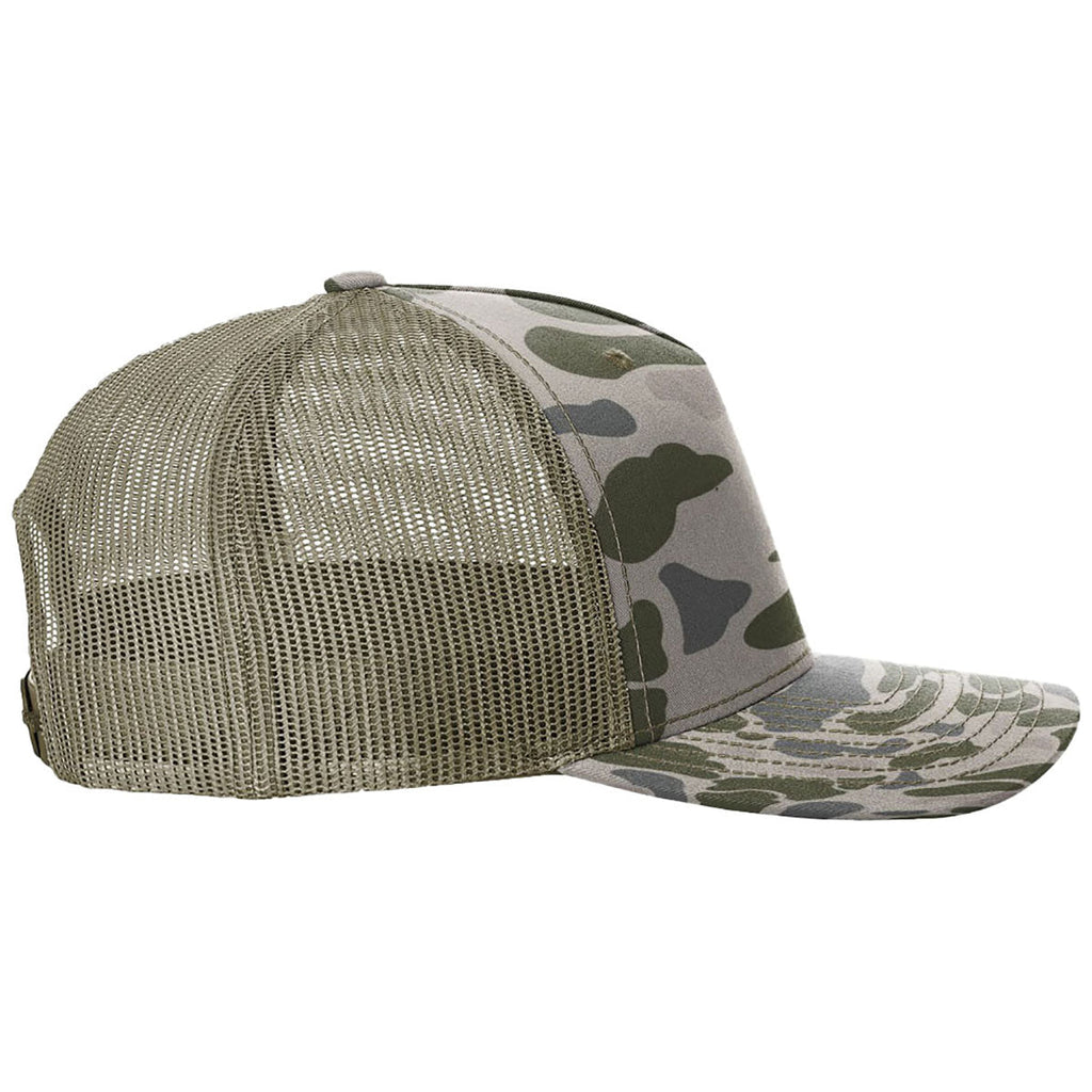 Richardson Marsh Duck Camo/Loden Printed Five-Panel Trucker