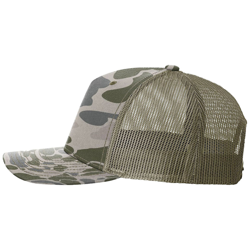 Richardson Marsh Duck Camo/Loden Printed Five-Panel Trucker
