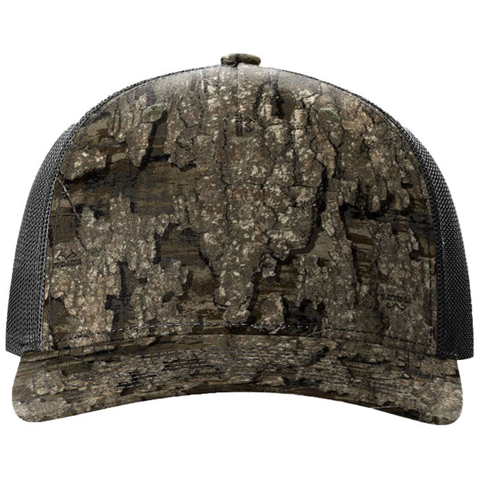 Richardson Realtree Timber/Black Printed Five-Panel Trucker