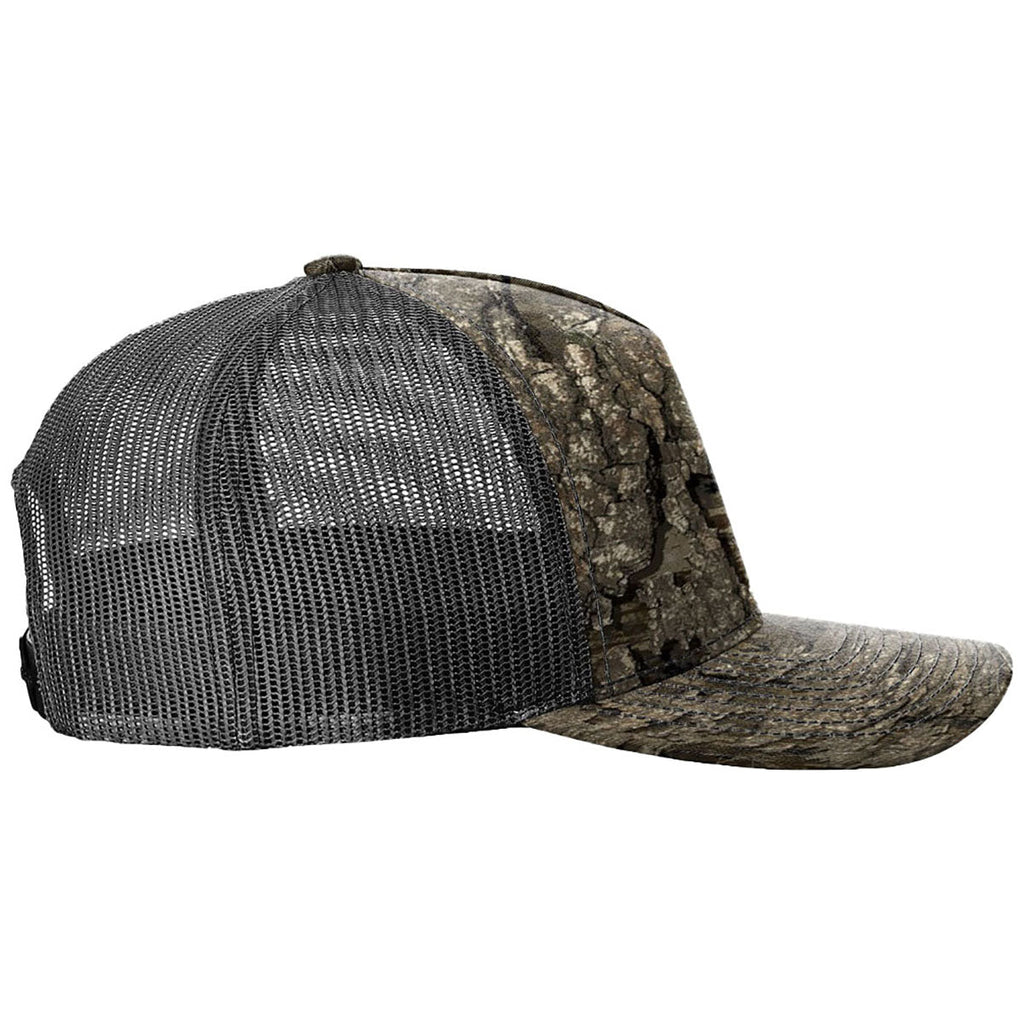 Richardson Realtree Timber/Black Printed Five-Panel Trucker