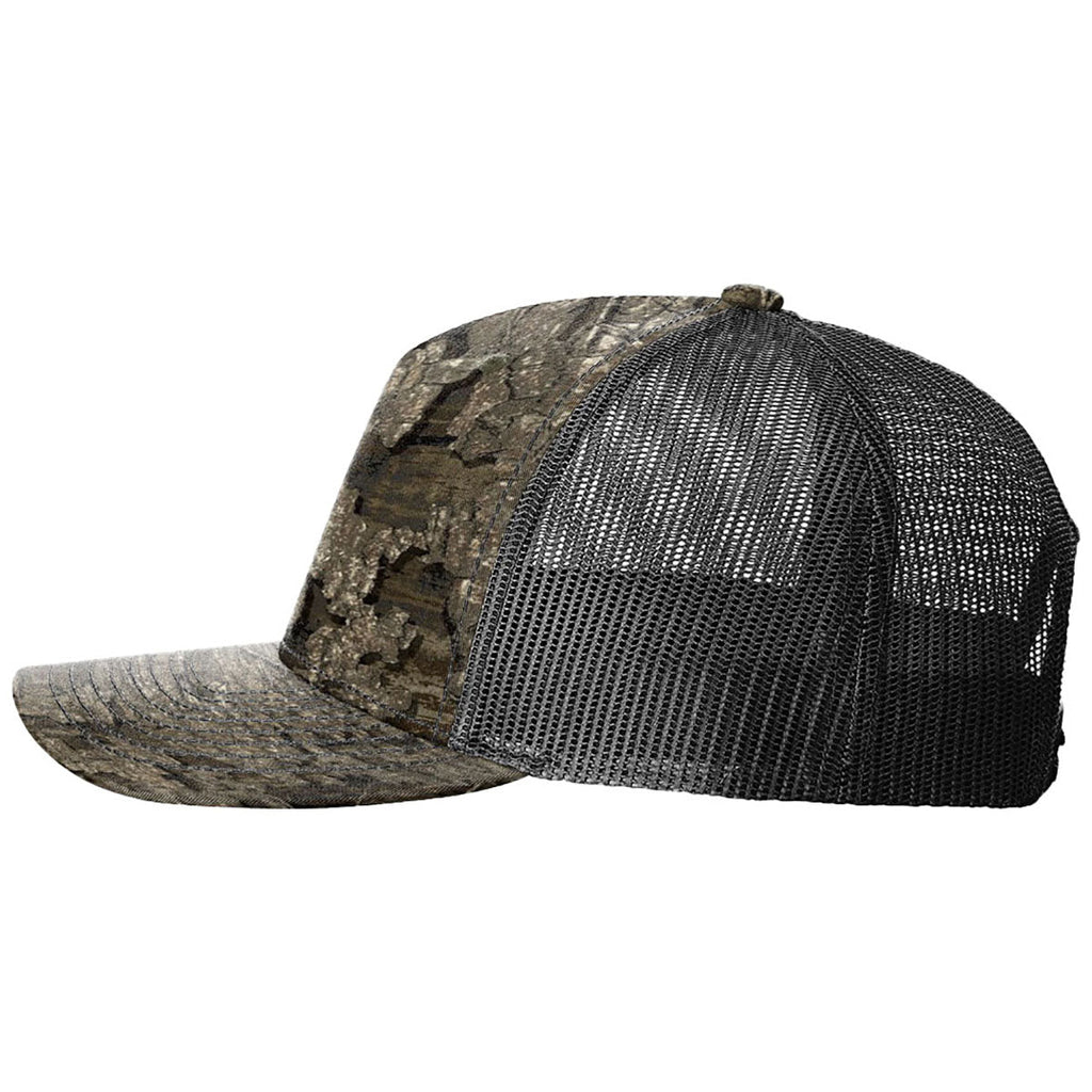 Richardson Realtree Timber/Black Printed Five-Panel Trucker