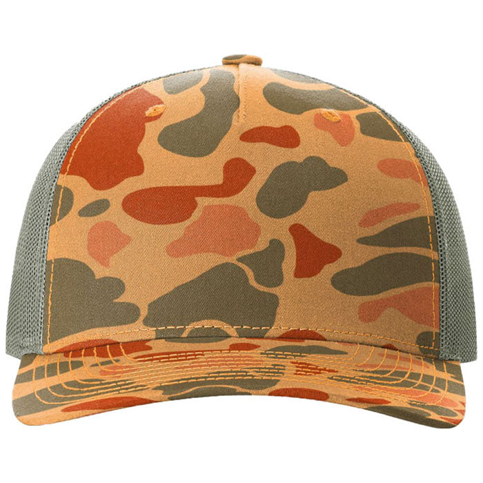 Richardson Sienna Duck Camo/Loden Printed Five-Panel Trucker