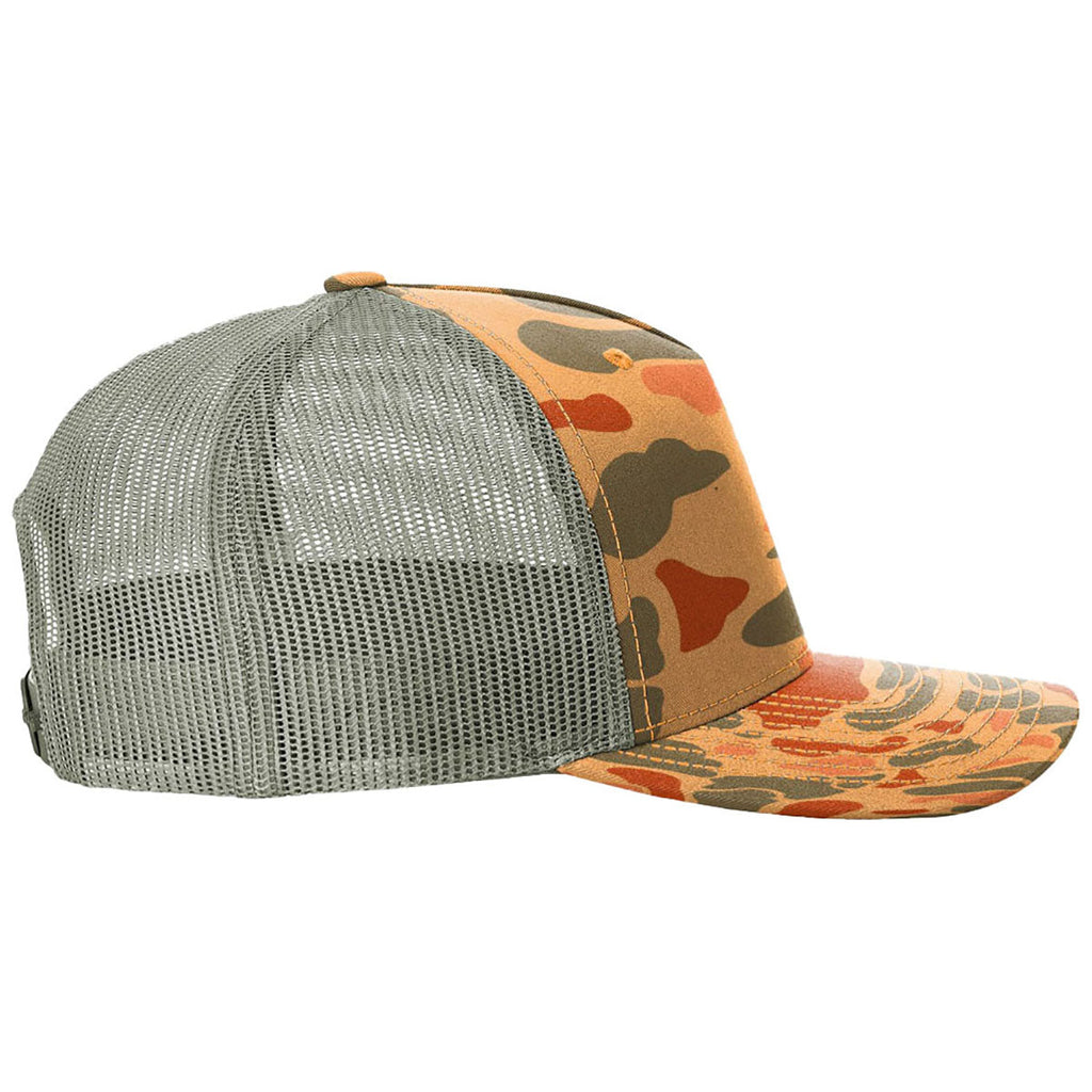 Richardson Sienna Duck Camo/Loden Printed Five-Panel Trucker