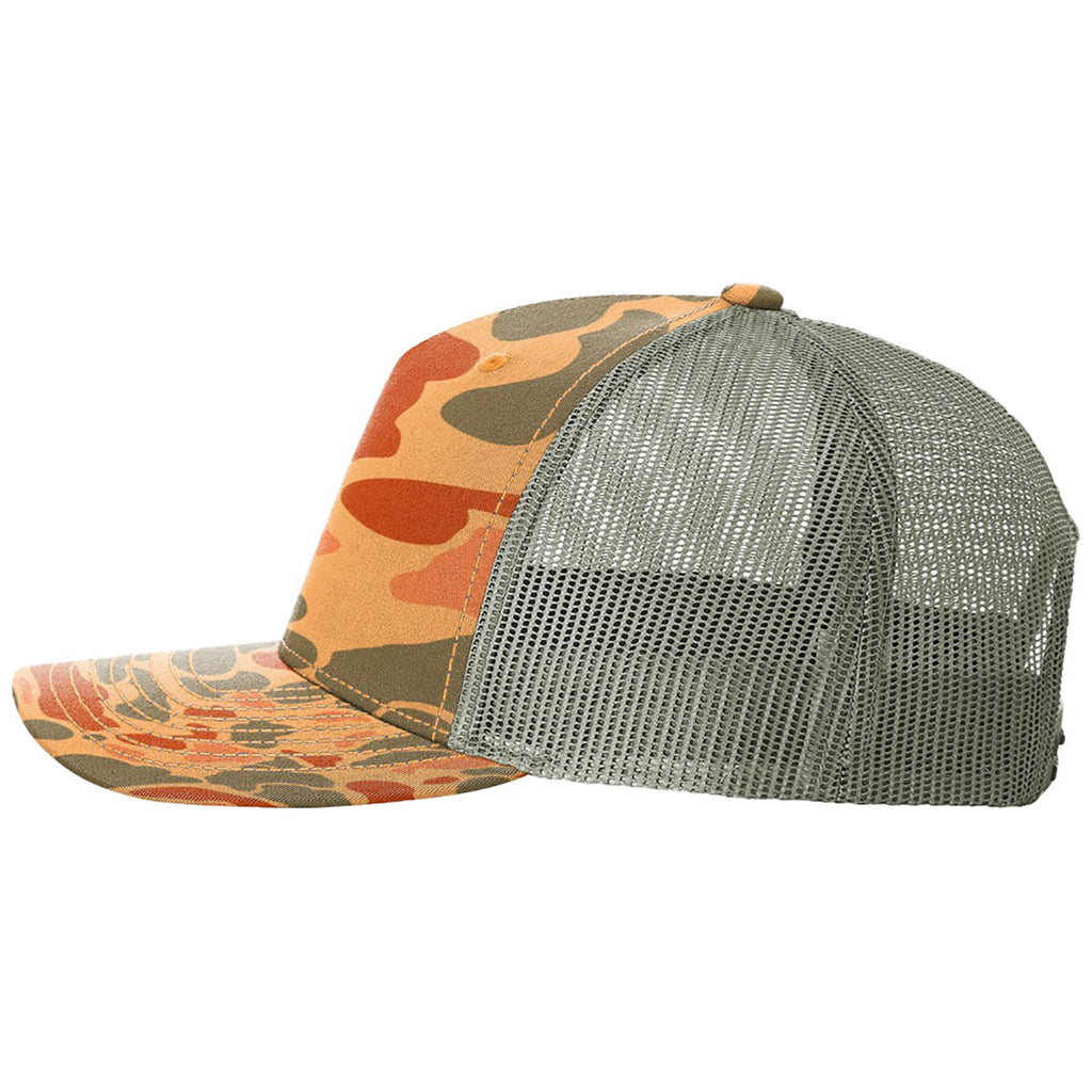 Richardson Sienna Duck Camo/Loden Printed Five-Panel Trucker