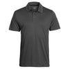 Landway Men's Heather Black Vertex Heathered Knit Polo