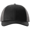 Richardson Black/Charcoal Low Pro Trucker