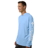 Columbia Men's White Cap/ White PFG Terminal Tackle Hooded Long Sleeve T-Shirt