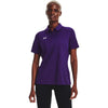 Under Armour Women's Purple/White Tech Team Polo