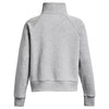 Under Armour Women's Mod Grey Light Heather Rival Fleece 1/2 Zip