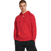 Under Armour Men's Red/White Rival Fleece Hoodie