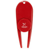 Leed's Red Divot Tool with Ball Marker