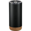 Leeds Black Valhalla Copper Vacuum Tumbler with Cork 16oz