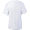 Augusta Sportswear Men's White/Royal Pinstripe Full-Button Jersey