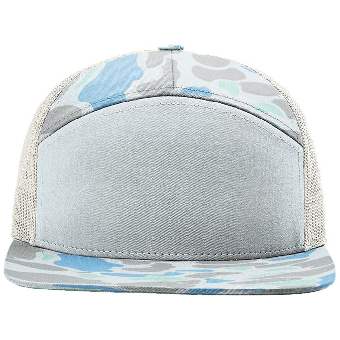 Richardson Saltwater Duck Camo/Ice Grey Printed 7-Panel Trucker