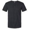 American Apparel Men's Black CVC Henley Tee