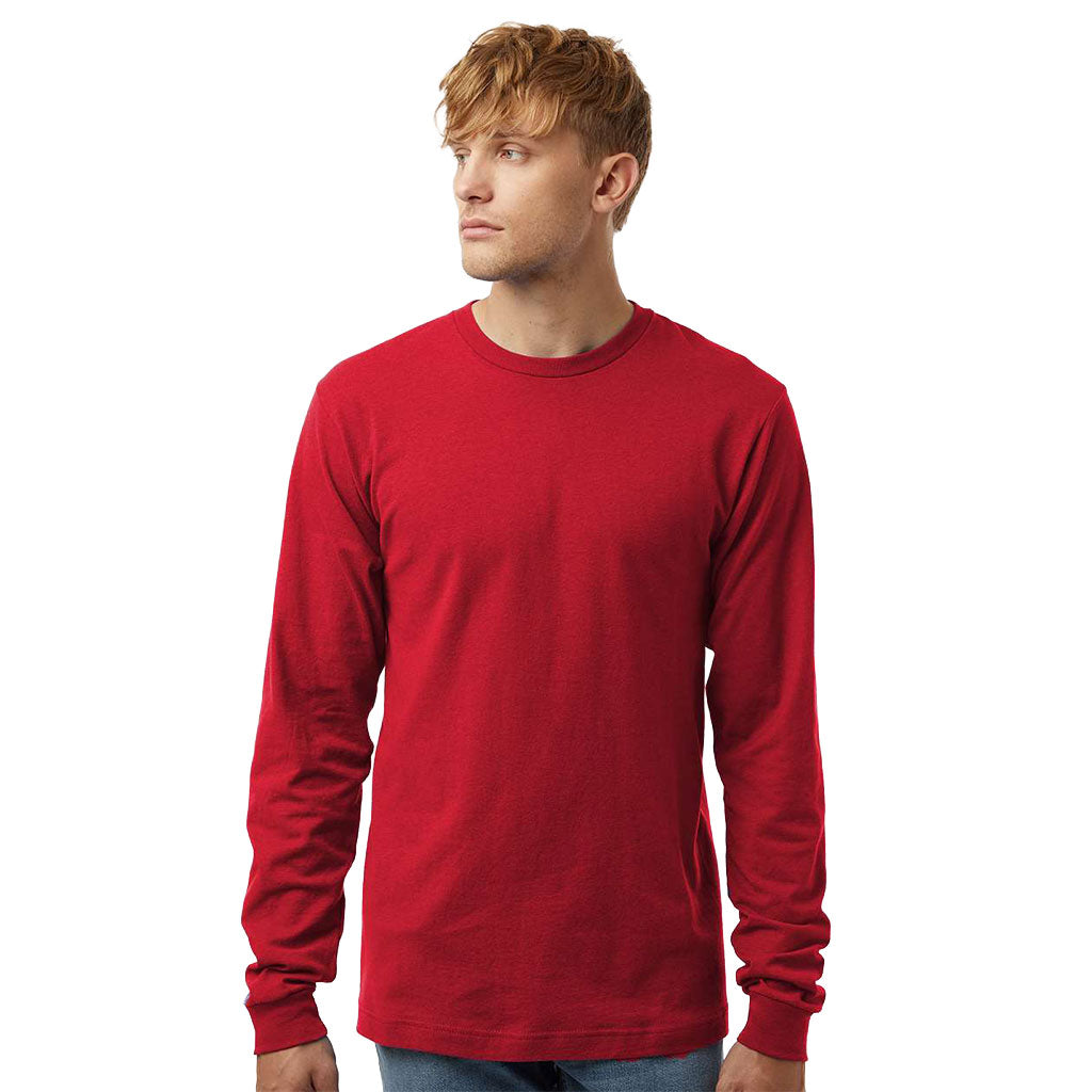 Tultex Unisex Red Fine Jersey Long Sleeve T-Shirt